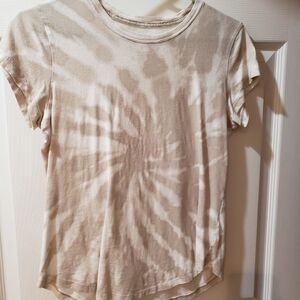Abercrombie & Fitch Cream Tie-Dye Short Sleeve Tee